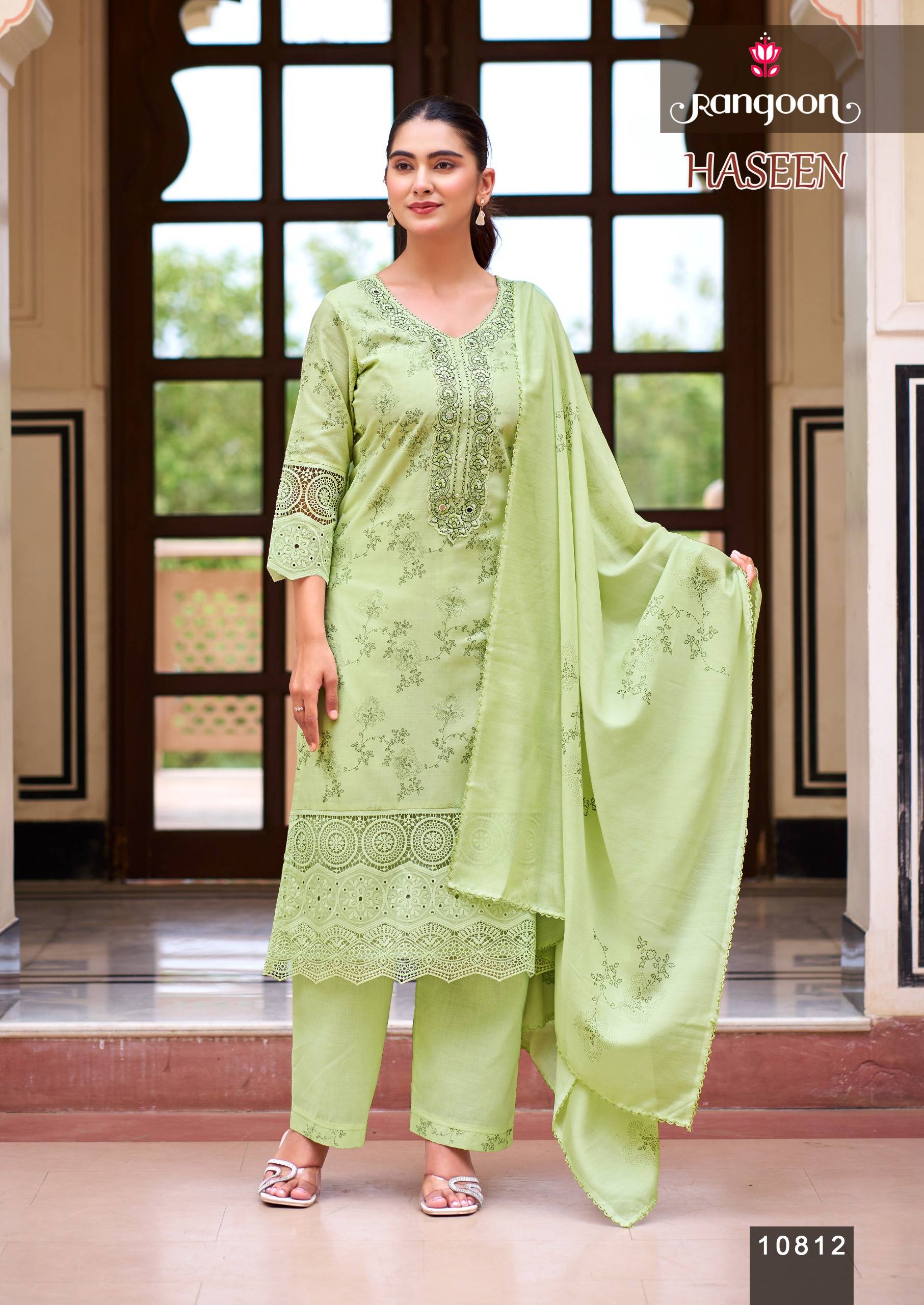 HASEEN By Rangoon 10811 TO 10814 series Beautiful Festive Suits Stylish Colorful Fancy Casual Wear Pure Cotton Stitched Dresses At Wholesale Price